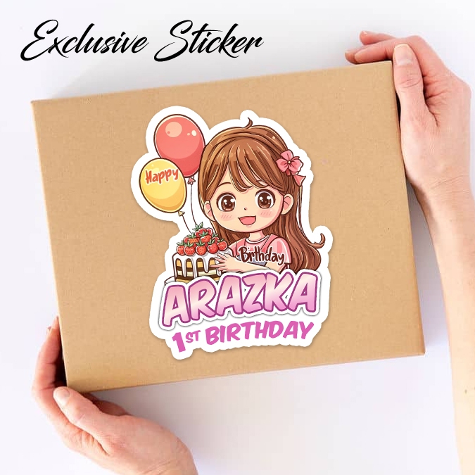 

50 STIKER / STICKER GIRLY 2-7 UTK BAG / BENTO / SOUVENIR ULTAH ULANG TAHUN