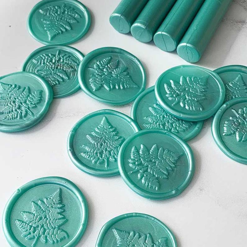 

TIFFANY COLOR - 1 Pieces Wax seal coinbulat sticker instan segel vintage undangan / DIY Hampers / Wax Octagon GUN #Paletestamp