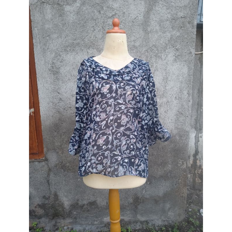 BLOUSE SIFON RUFFLE HAND || HOMEWEAR
