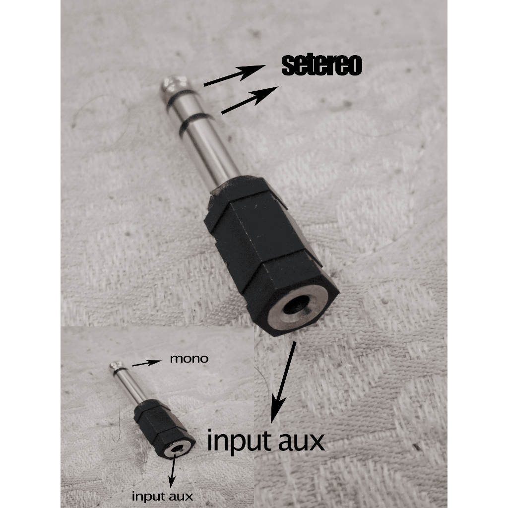 Converter Jack Aux 3.5mm To Jack Mic 6.5mm 2 pcs mono dan stereo