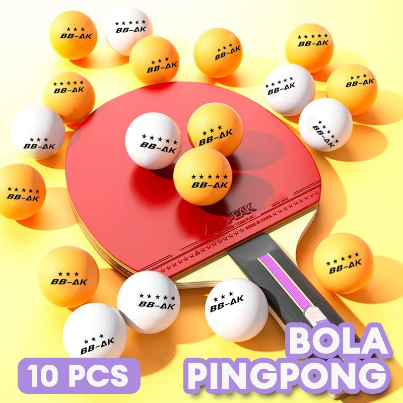 BBAK SET 10 PCS Bola Pingpong / Bola Tenis Meja / Bola Ping pong ABS Bintang 5 dan Bintang 3