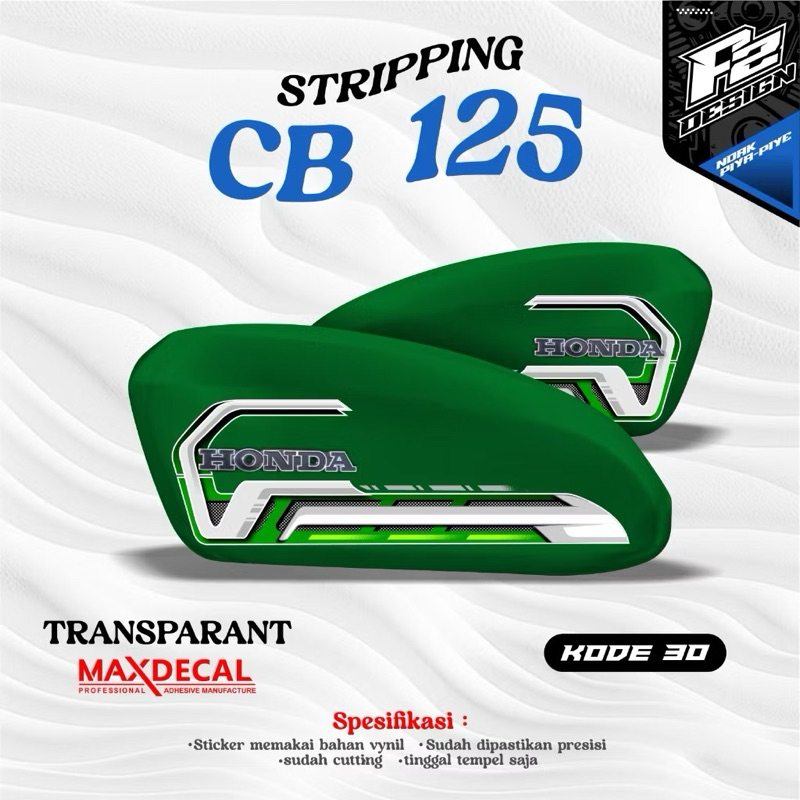 STIKER TANGKI CB POLOS CB BATIK STRIPING CB 125 CB 100 CB GLATIK kode 30