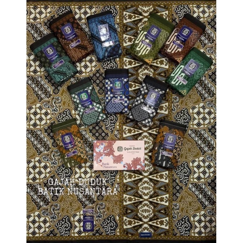 Sarung Gajah Duduk Batik Nusantara Gold Original Gajah Duduk