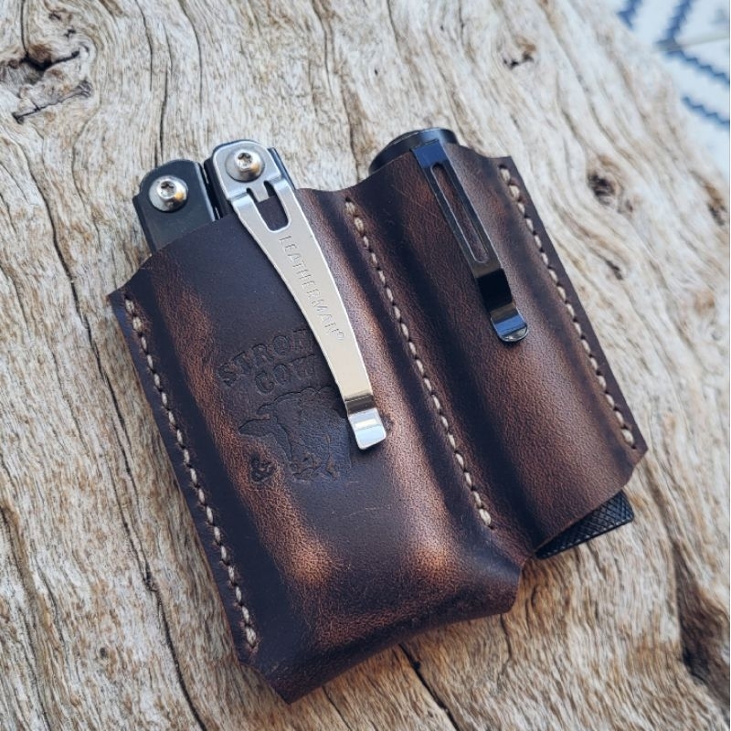 Pocket Caddy Double Slot for Leatherman Wingman / Rev, Lumintop, Olight, Armytek, Nitecore, Jetbeam
