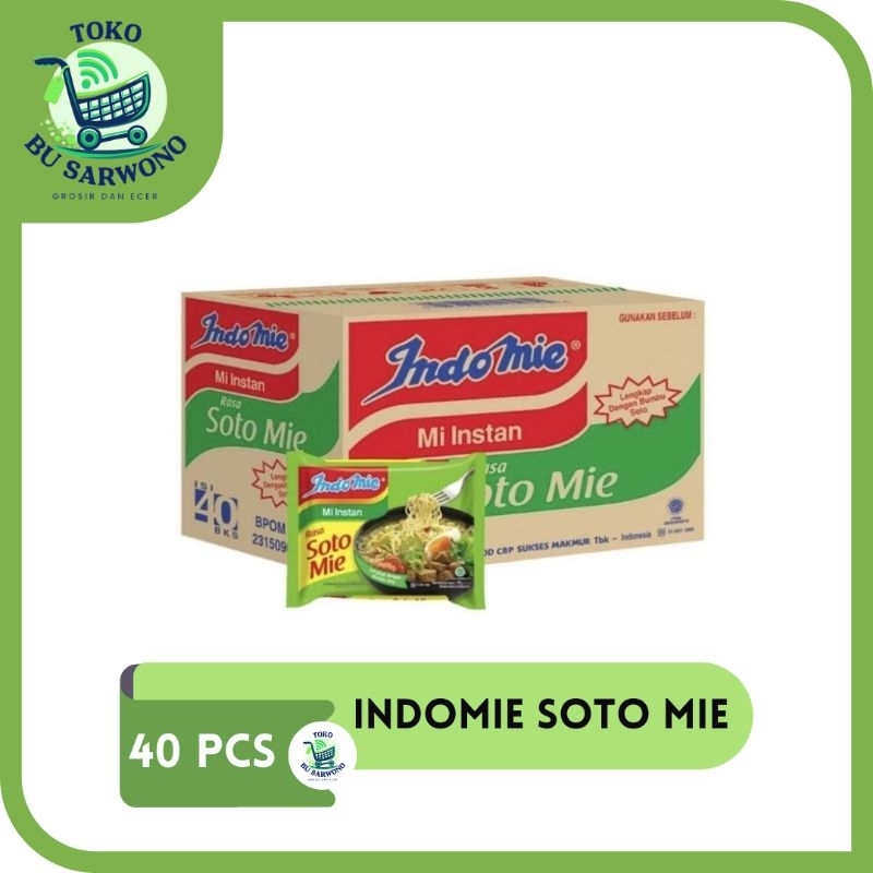 

INDOMIE SOTO MIE KUAH 1 DUS KARTON 40 PCS X 70 GRAM