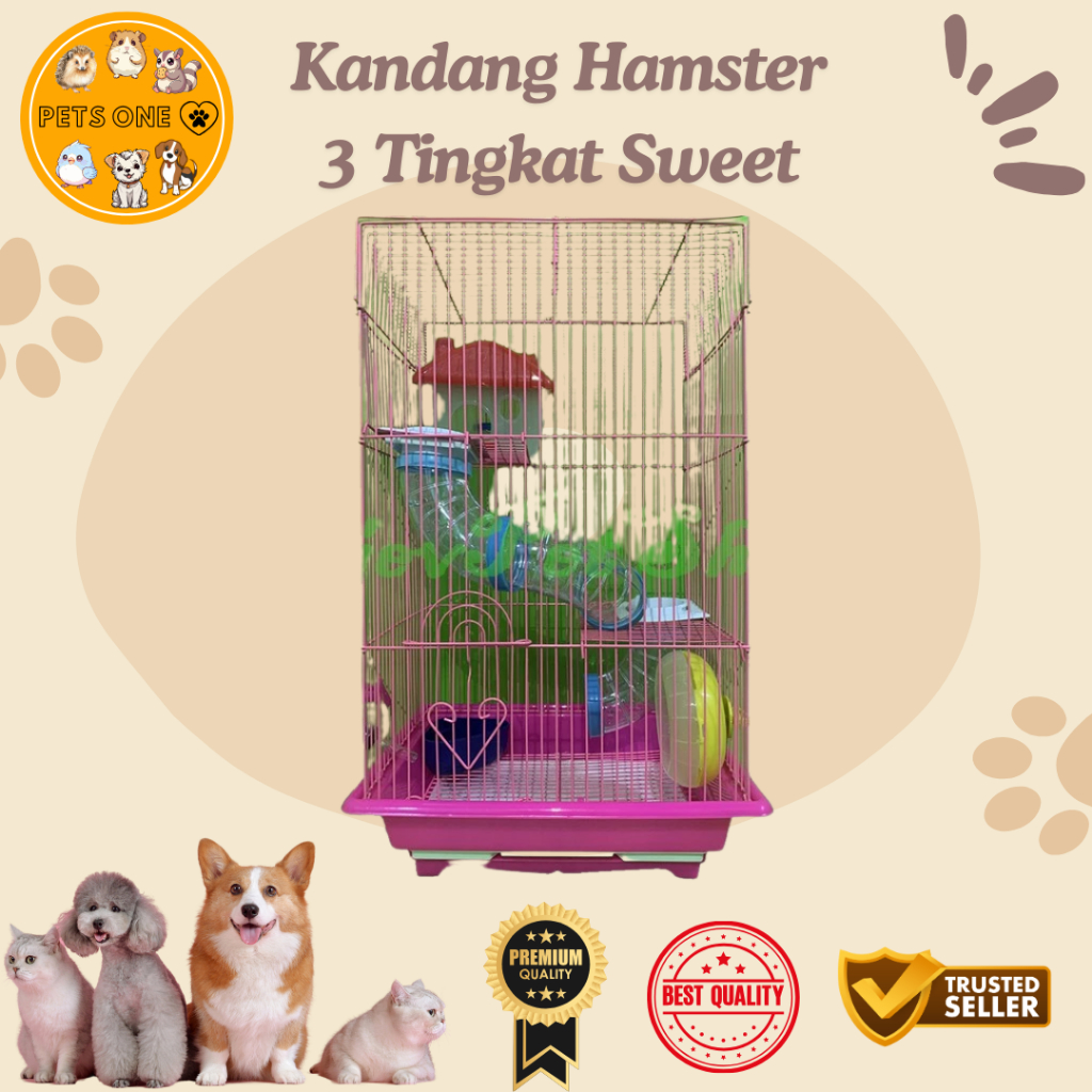 PetsOne KANDANG HAMSTER KANDANG 3 TINGKAT KANDANG HAMSTER BESAR
