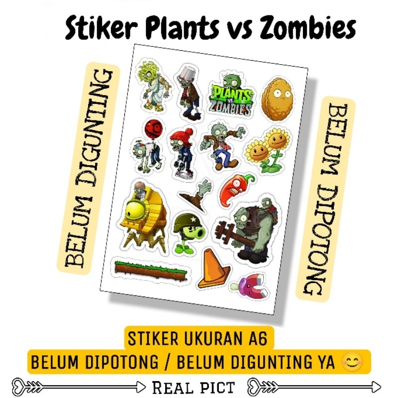 

STIKER PLANTS VS ZOMBIES / STIKER BELUM DIPOTONG BAHAN VINYL UKURAN A6 / STICKER PLANTS VS ZOMBIES / STIKER KARAKTER LUCU