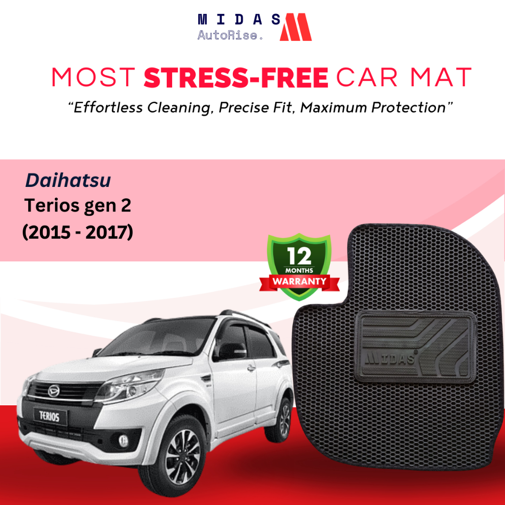 Karpet Mobil Midas Double Layer Daihatsu Terios Gen 2 (2015 - 2017)