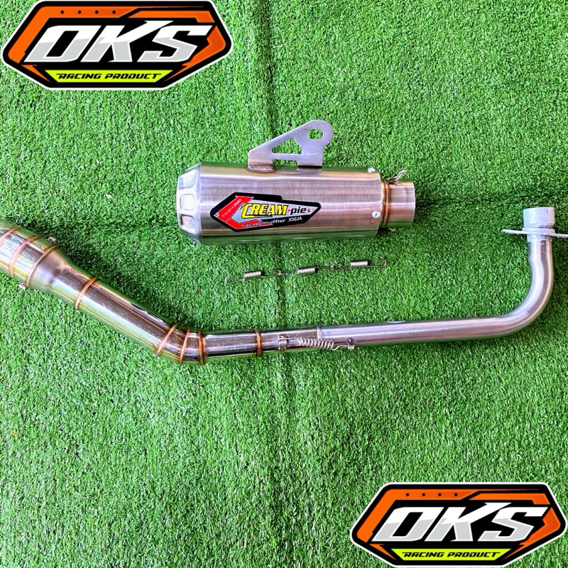 Knalpot Racing CREAMPIE Leheran Model Kolong Pnp Jupiter,Supra,Revo,Grand,Dll