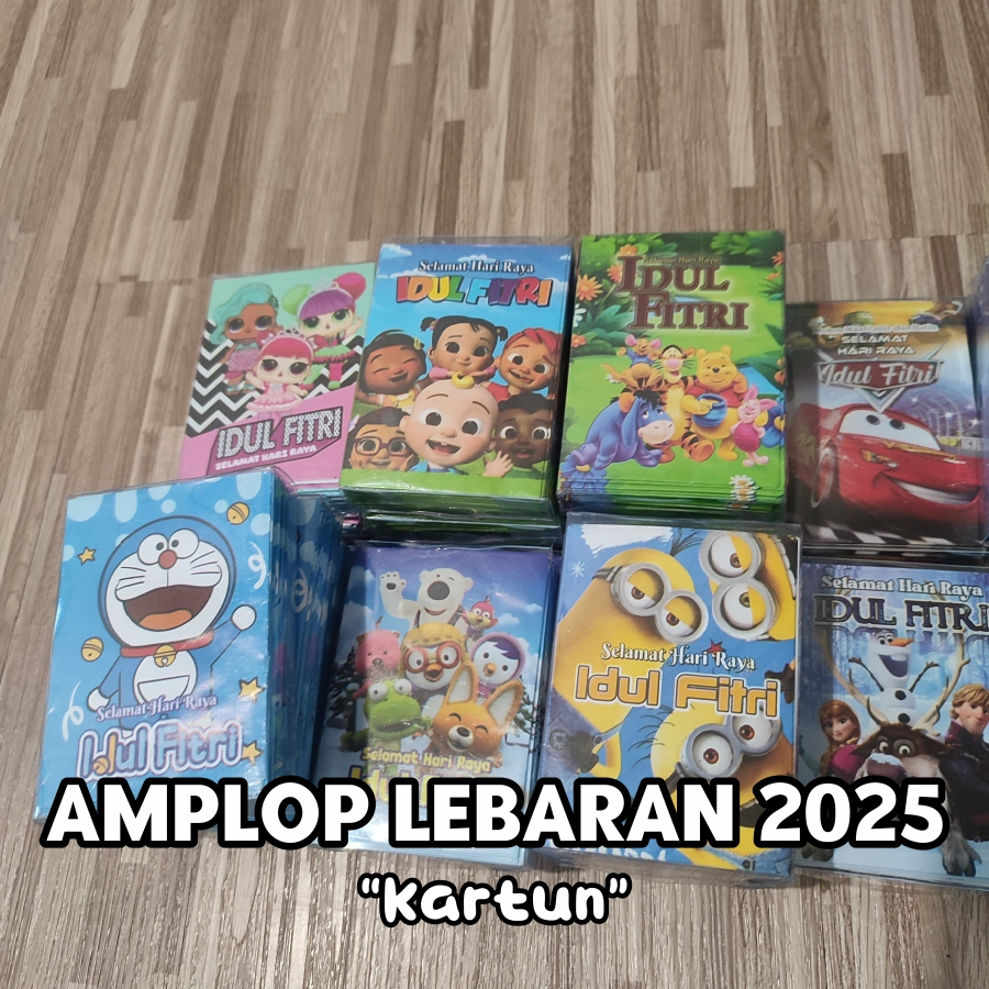 

50 Lembar Amplop Lebaran Hari Raya Idul Fitri 2025 Terbaru (KARTUN)