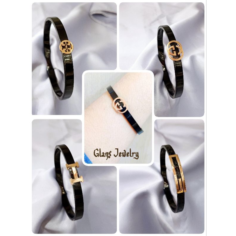 Glans Gelang Titanium Wanita Keramik Hitam Berbagai Model