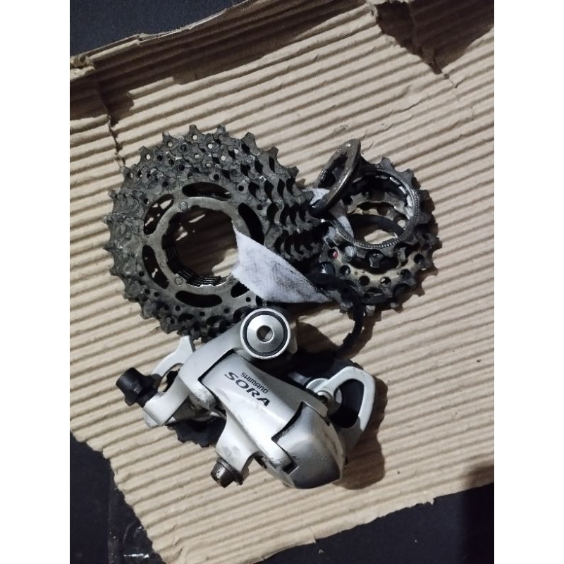 rd sora 3400 silver &sproket 9sp road