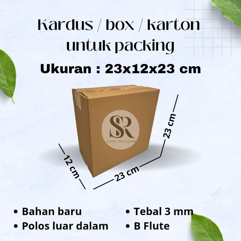 

Kardus Packing Ukuran 23x12x23 cm / Box Packing / Karton Packing Polos Baru dan Tebal