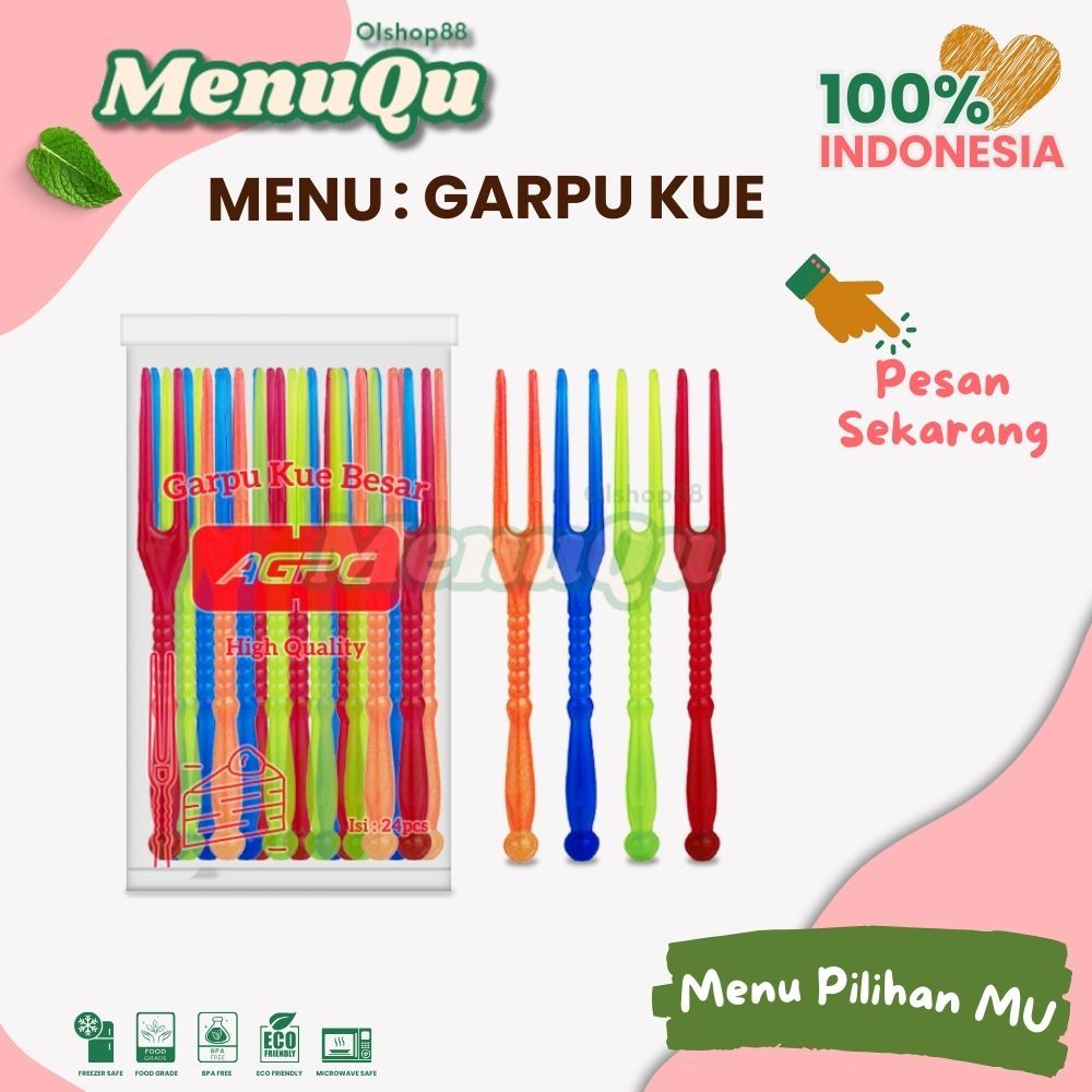 GARPU KUE PLASTIK | GARPU KUE MINI | GARPU KUE KECIL | GARPU KRISTAL | GARPU ULANG TAHUN