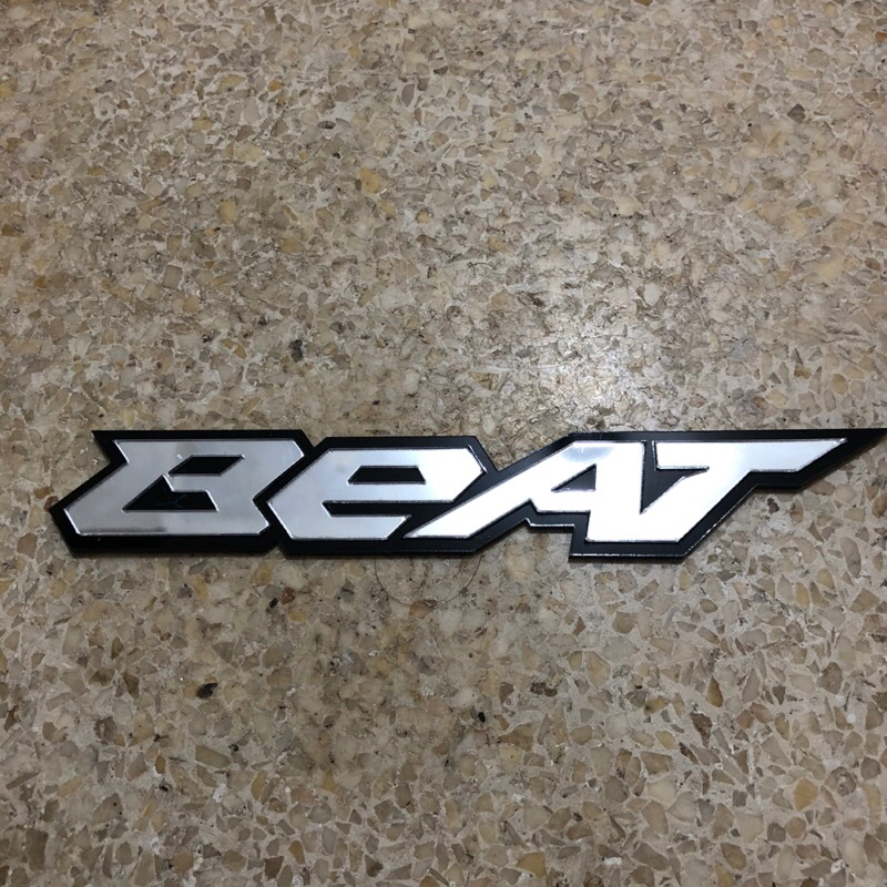 Emblem Beat 3D Logo timbul honda variasi body motor
