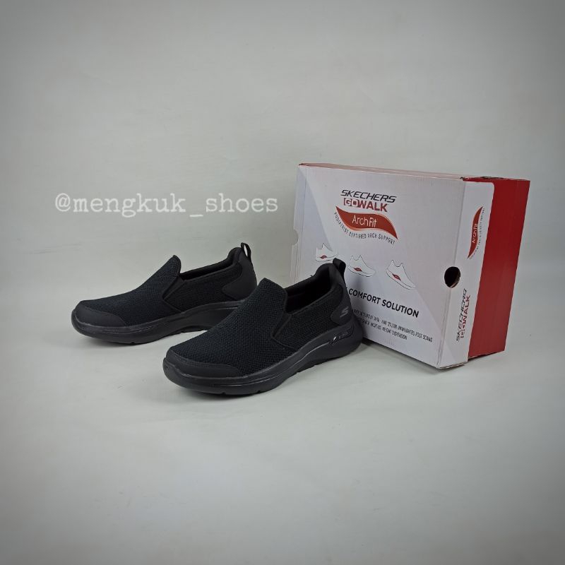 Skechers Go Walk Hyper Arch Fit CONFERENCE slip BLACK Original 100% BNIB - SKECHERS SLIP ON