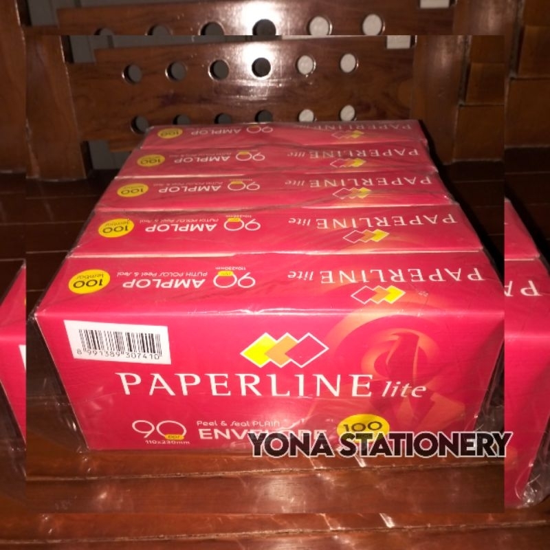

Amplop Paperline Lite No. 90 Merah | Tersedia perpak:100 pcs & Perball