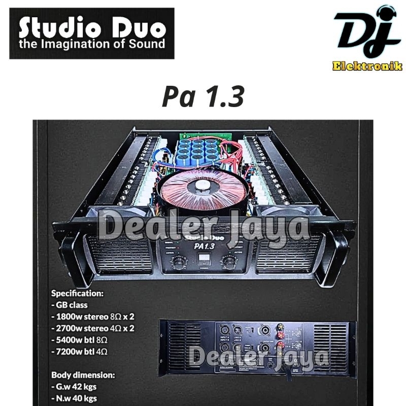 Power Amplifier Studio Duo PA 1.3 / PA1.3 - 2 channel (StudioDuo)