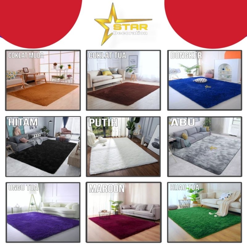 Karpet bulu rasfur UK 200X160X5CM