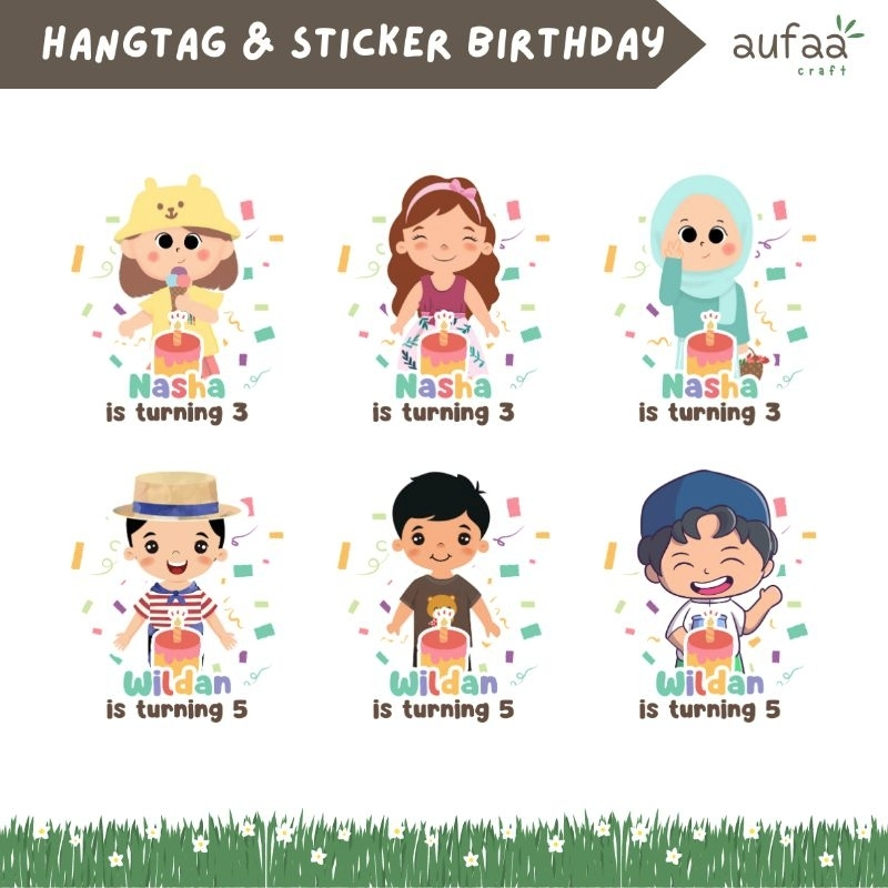 

[isi 10] Hangtag Ulang Tahun | Sticker Ulang Tahun