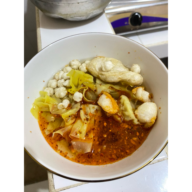 

pangsit chili oil siomay chili oil