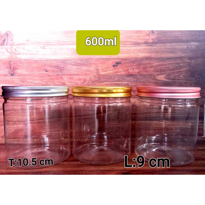 Toples tabung 600 ml tutup almunium