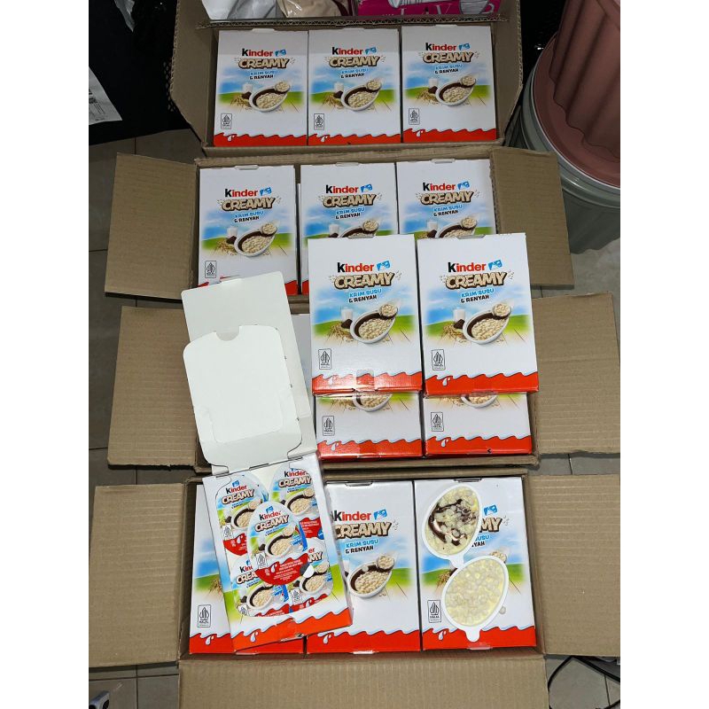 

KINDER CREAMY 1 BOX 12 PCS EXP DESEMBER 2025