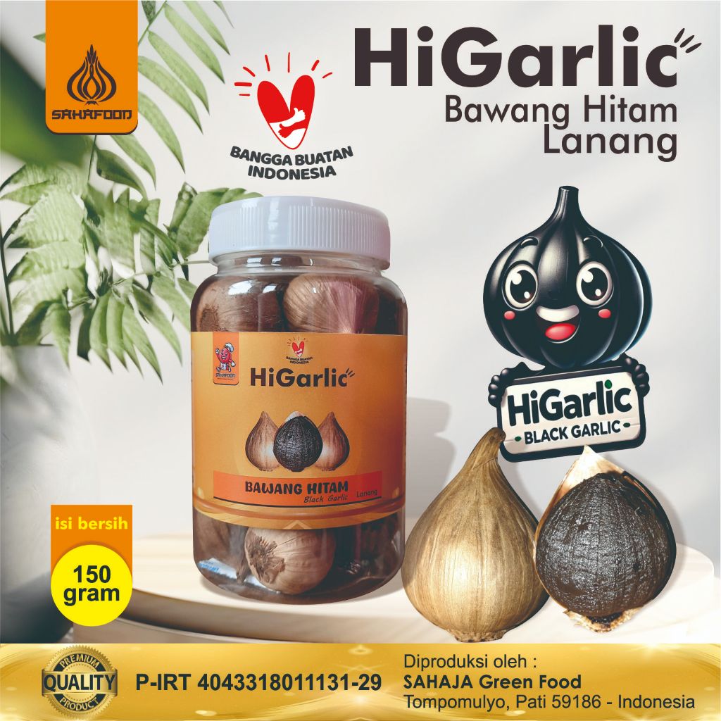 

Black Garlic Lanang 150gram HiGarlic Bawang Hitam Tunggal Sahafood sehat dan menyehatkan