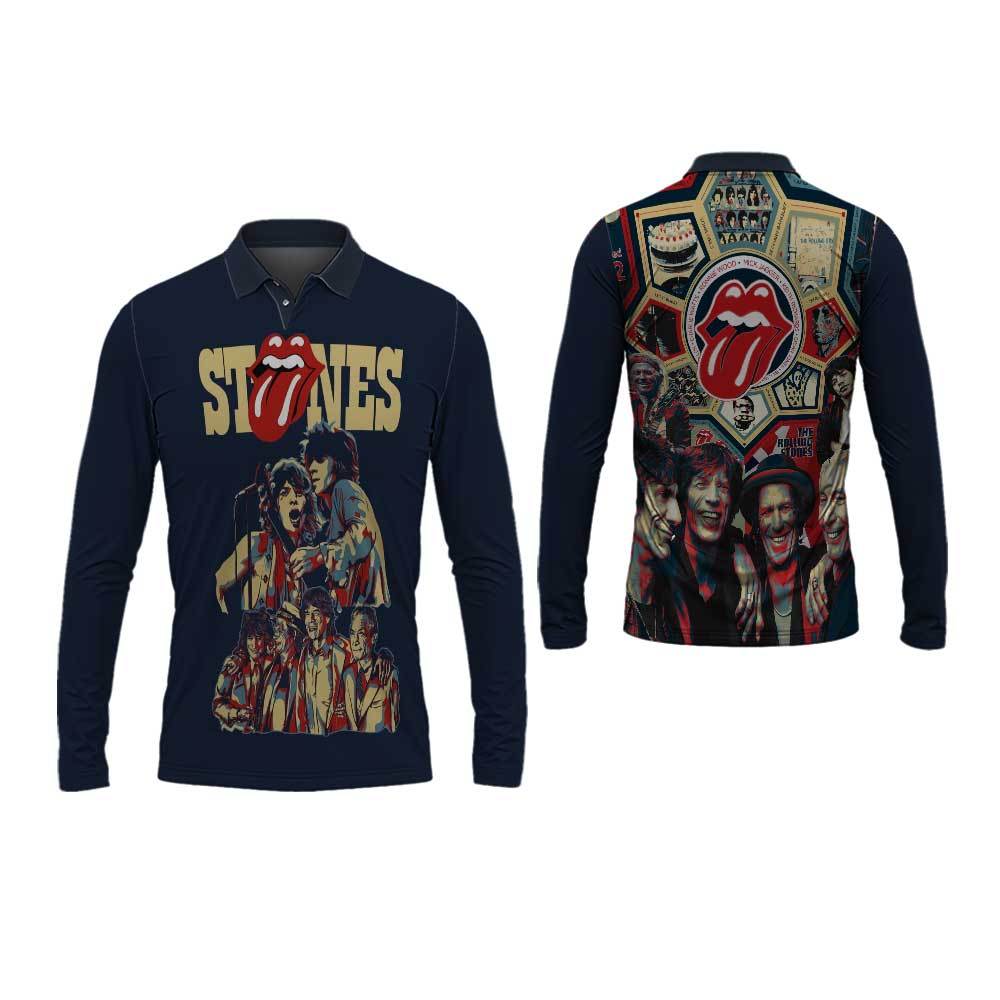 Kaos JERSEY Rolling Stones Kaos Pria Wanita Rolling Stones Art02 Tangan Panjang