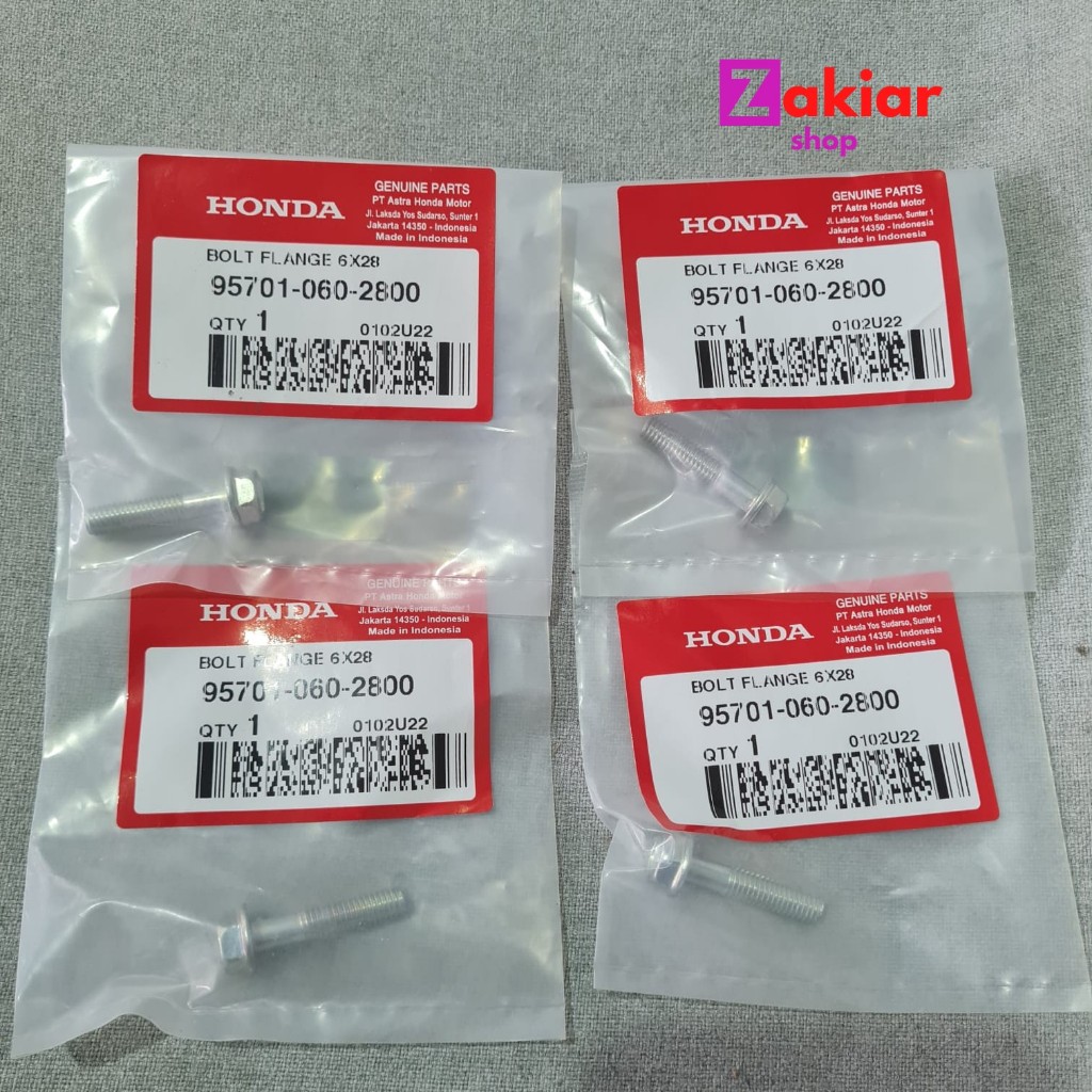 Baut Raiser Stang ORI AHM 957010602800 Baut 6x28 Baut Ukuran 6x28 Baut Raiser Honda Win Kunci 10 Bau