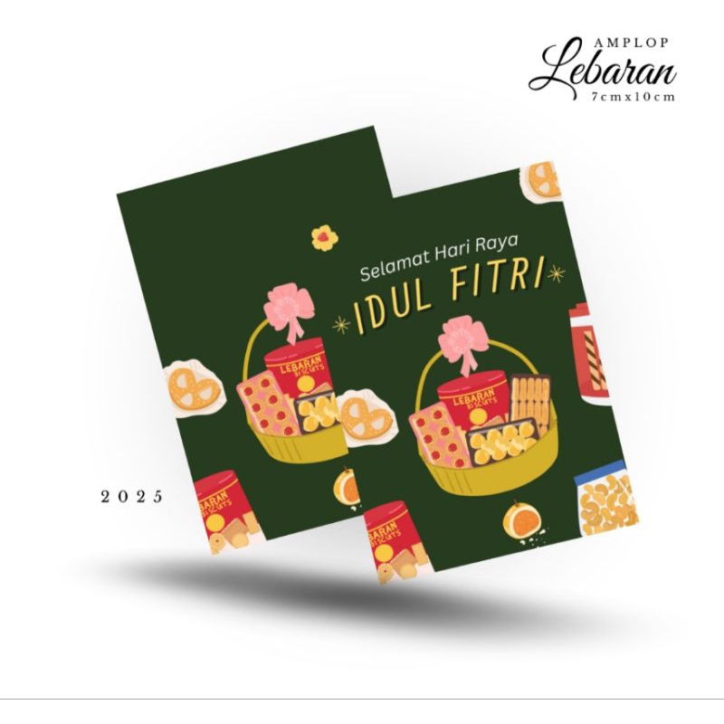 

Amplop lebaran motif parcel