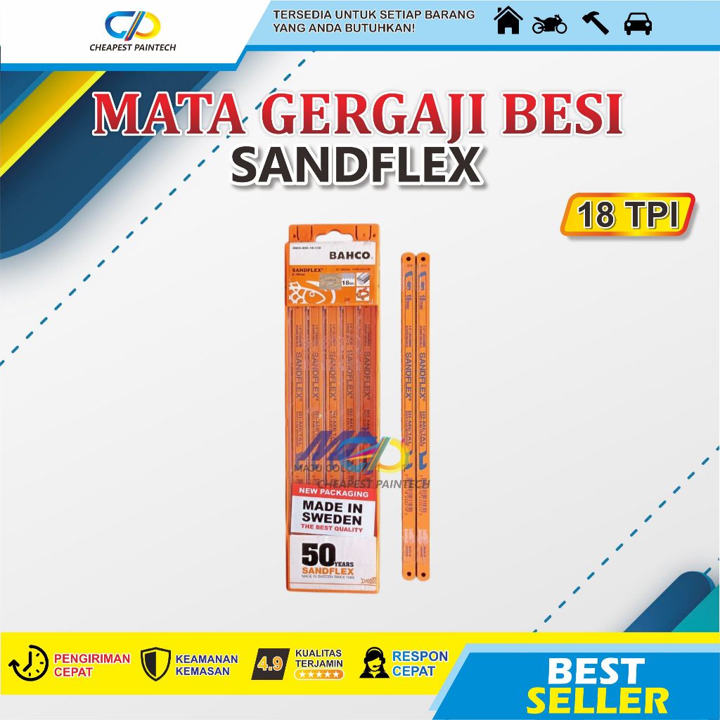 MATA GERGAJI BESI SANDFLEX 18 TPI