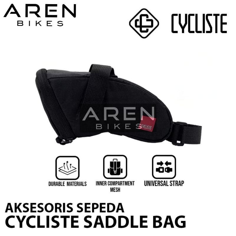 TAS BAWAH SADEL SEPEDA CYCLISTE SADDLE BAG TIANG SADEL SEATPOST HITAM MTB FEDERAL SELI LIPAT MINION 