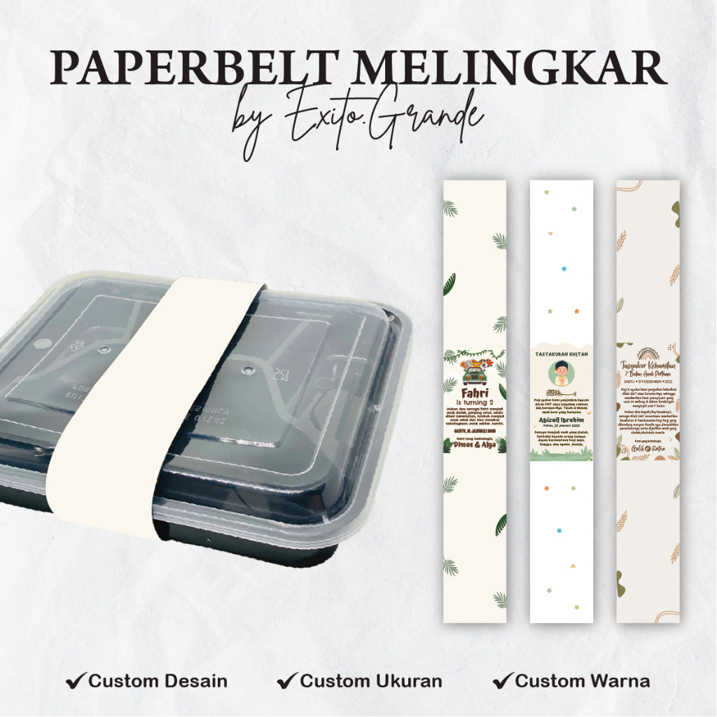 

Label Box Melingkar / Paperbelt Makanan / Syukuran (Non Stiker) - EXITO.GRANDE