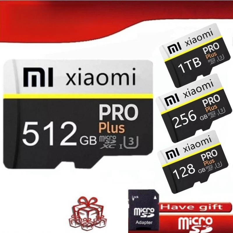 LOCAL Original XIAOMI Memory Card SD Card 32GB 64GB 128GB 256GB 512GB 1TB High Speed Class10 SD/TF F