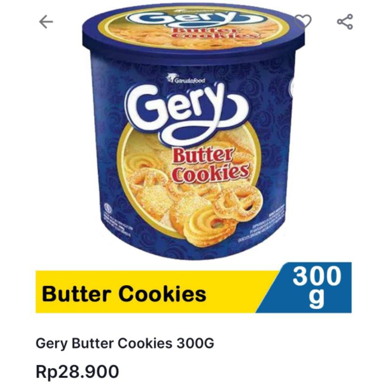 

Gery butter cookies 300 gram / gerry roti / kue lebaran / hampers lebaran