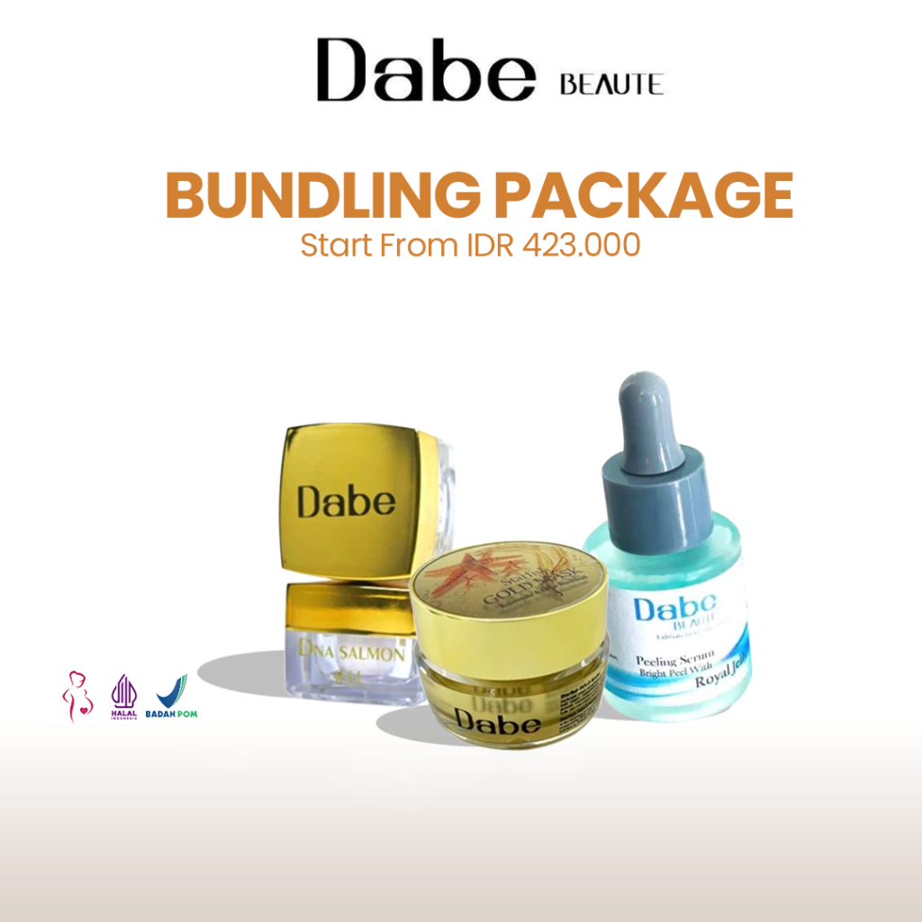 DABE Beaute PAKET COMPLIT PERAWATAN - Starfish Gold mask + Peeling serum + DNA salmon