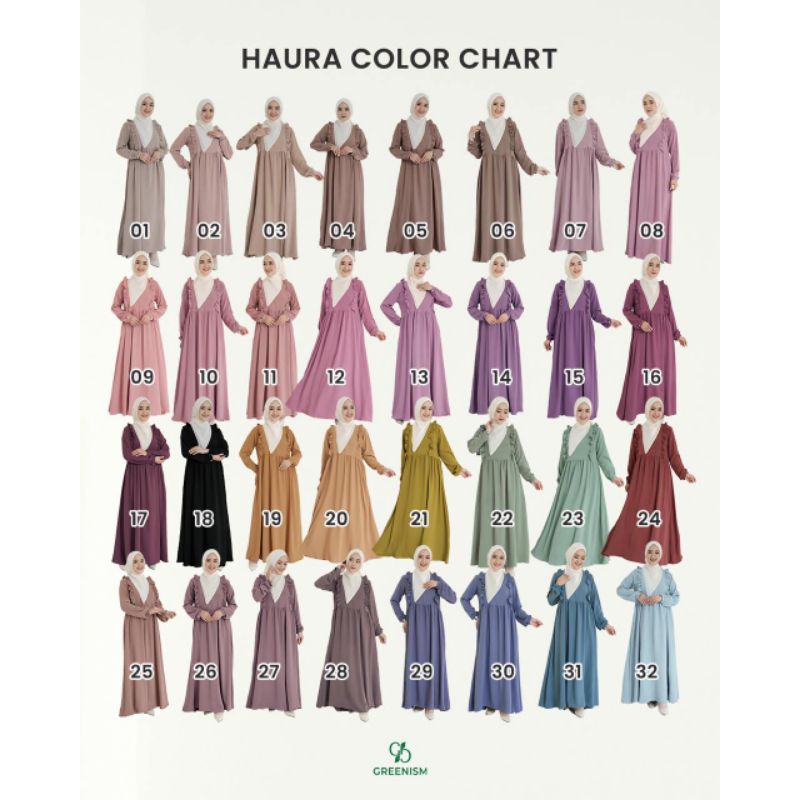 [ 2 ] HAURA DRESS BY GREENISM | GAMIS CRINKLE POLOS MURAH BERKUALITAS