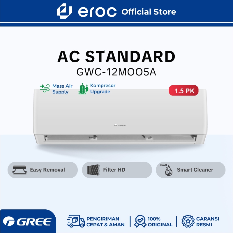 AC Gree GWC-18MOO5A Split Standard - Pemanasan dan Penyejuk Udara untuk Rumah Anda
