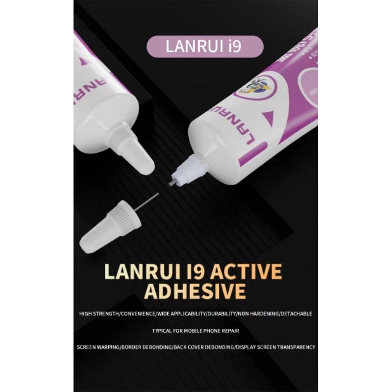 

LEM I9 LANRUI 55ML HITAM ; TRANSPARAN