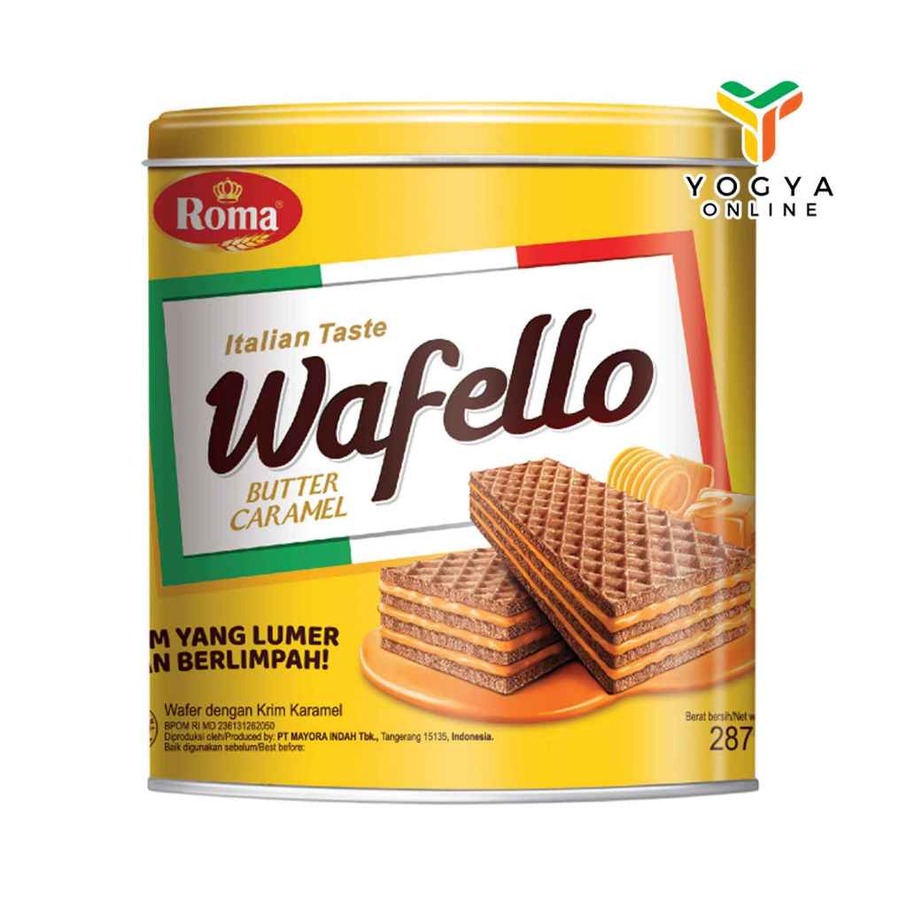 

Roma Wafello Butter Caramel Kaleng 228 Gram