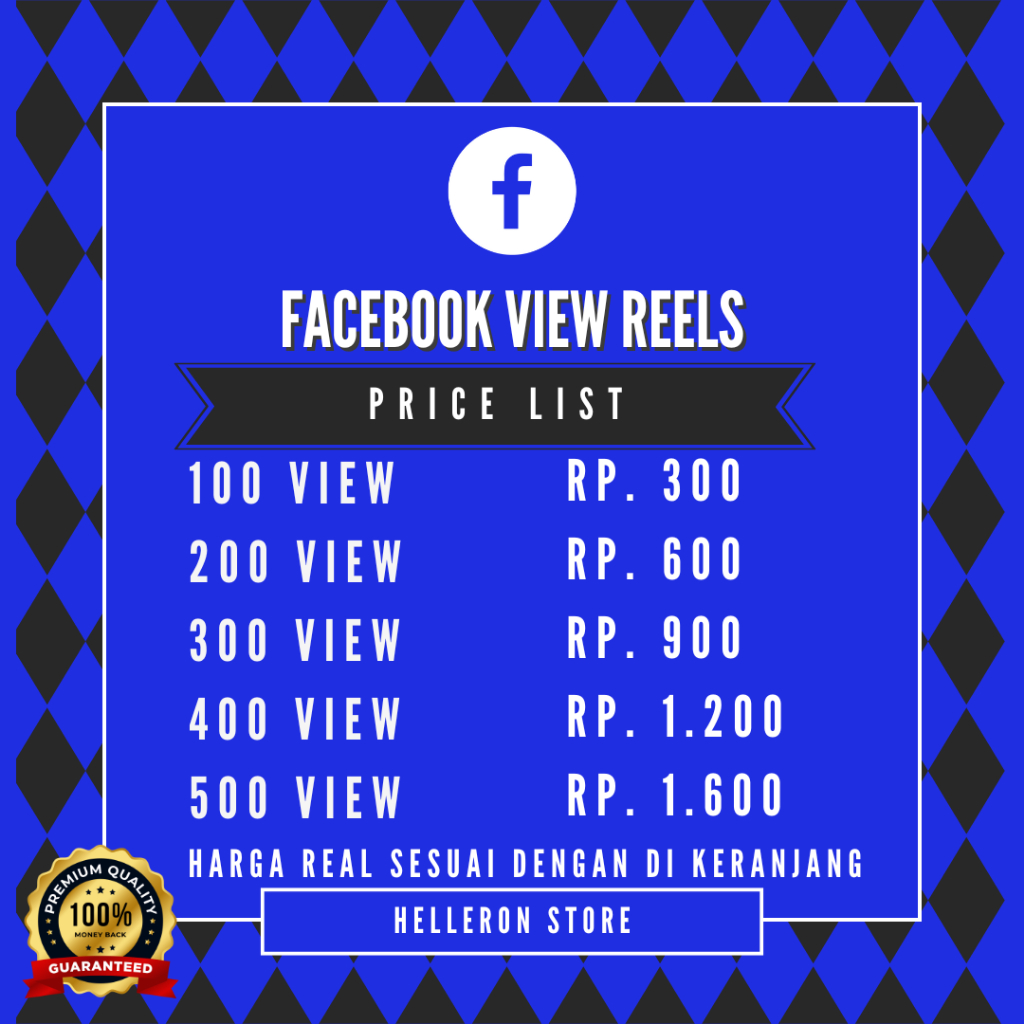 VIEW REELS FACEBOOK PERMANEN BERGARANSI