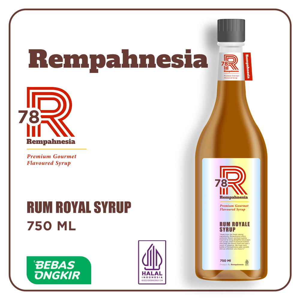 

Syrup Rum Royale / Sirup Rasa Rum Royale Premium 750ml / Rempahnesia Syrup