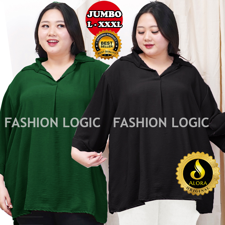 OFFICIAL Atasan Blouse Jumbo Crincle airflow wanita - Ld 120 - Ld 130 - Ld 140 -Atasan wanita