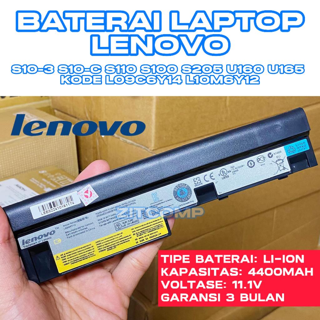 BATERAI LAPTOP LENOVO IDEAPAD S10-3 S10-3c S110 S100 S205 U160 U165 E10-30 L09C6Y14 L10M6Y12