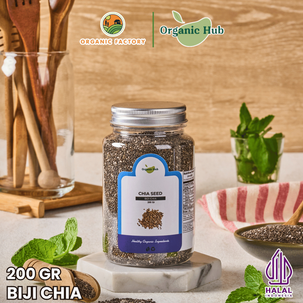 

Organic Hub Chia Seed Organik Biji Hitam Untuk Diet Premium Quality 200 gr