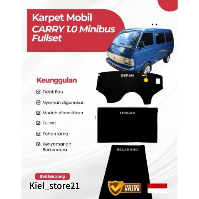 Karpet Mobil Carry 1.0 Minibus Fullset Alas Kaki Matras Mobil Carry 1.0 Minibus Fullset Berkualitas