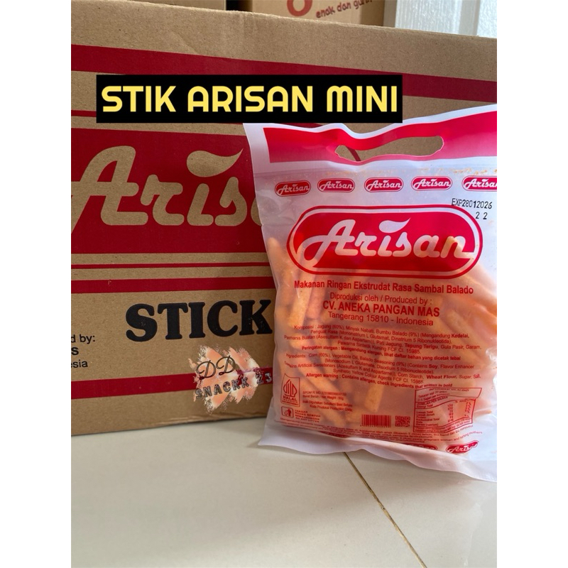 

STIK ARISAN MINI SNACK CEMILAN RINGAN RASA BALADO