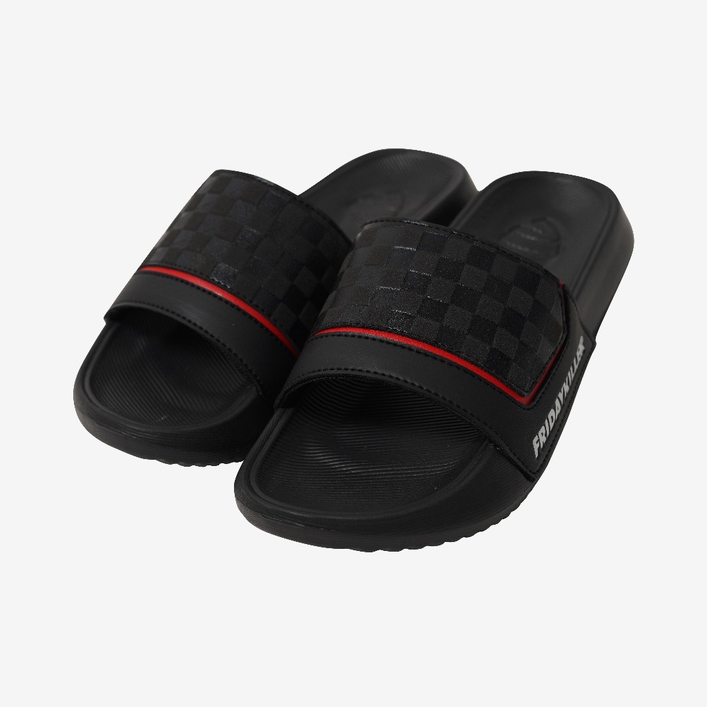 SANDAL SLIDE/SELOP FRIDAY KILLER | MC HIZE BLACK RED SANDAL