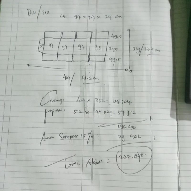 

pisaupond kardus custom ukuran 97x97x240mm dan UK 103x103x95mm..DW/sw